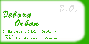 debora orban business card